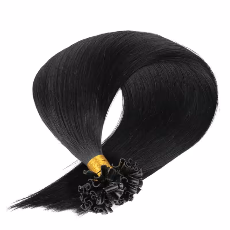 Extensions cheveux kératine color 1, Remy Hair Galerie image 02