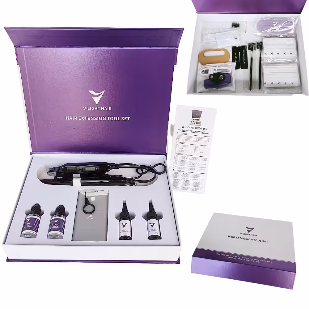 V-Light Hair Extensions Set Luxury box 9 V-Light Hair Extensions Set Luxury box