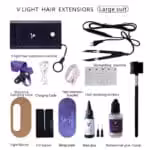 V-light hair extensions_Large suit with black glue_Sublimatehair