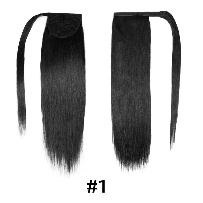 Extensiones de pelo en coleta, 100 % cabello humano - 01
