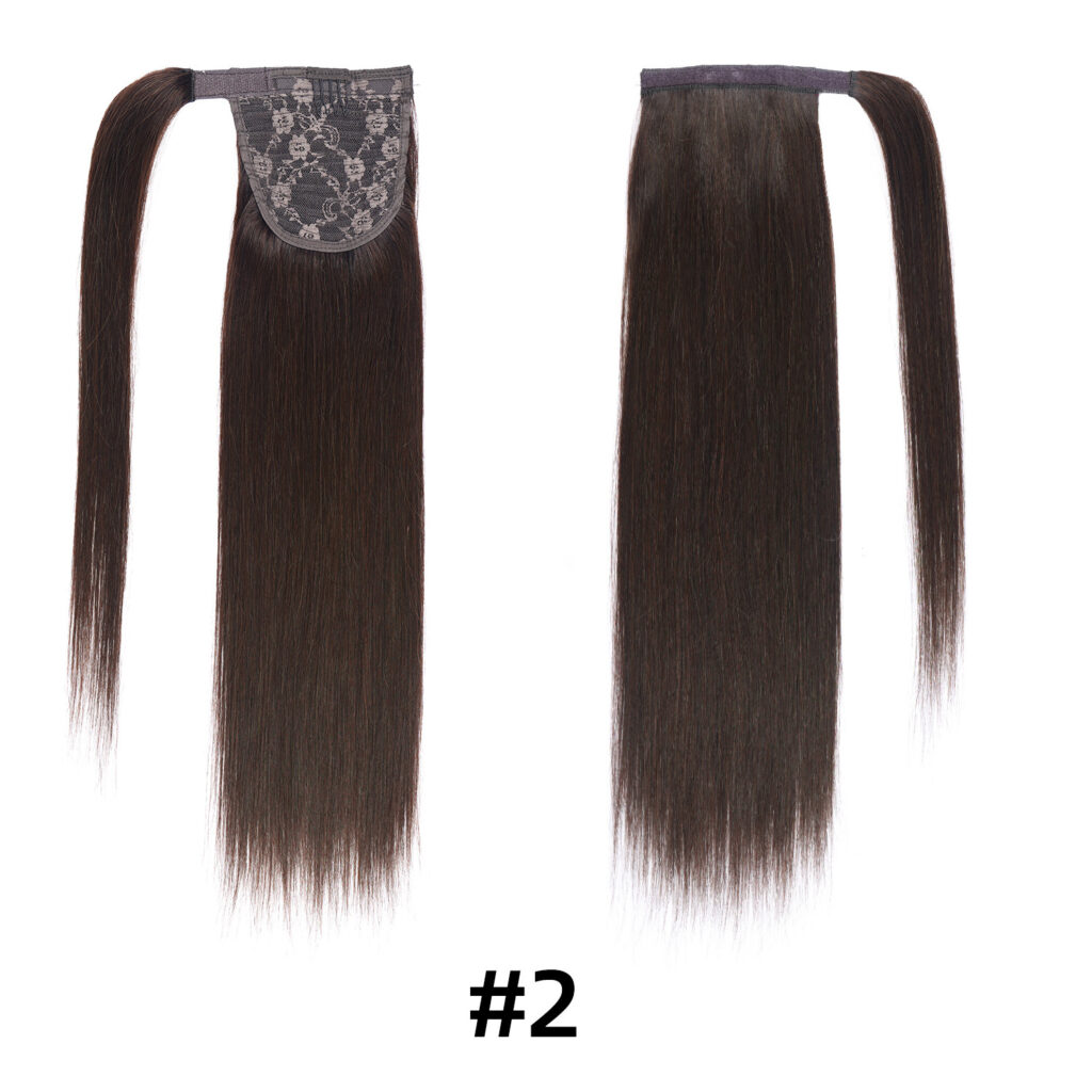 Extensiones de pelo tipo coleta 26 Extensiones de pelo en coleta, 100 % cabello humano - 014