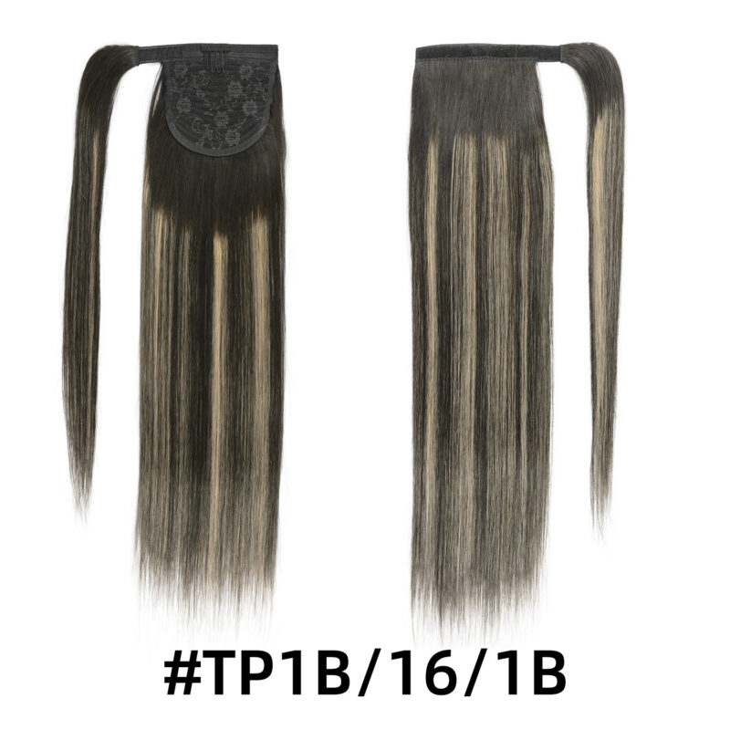Extensiones de pelo en coleta, 100 % cabello humano - 07