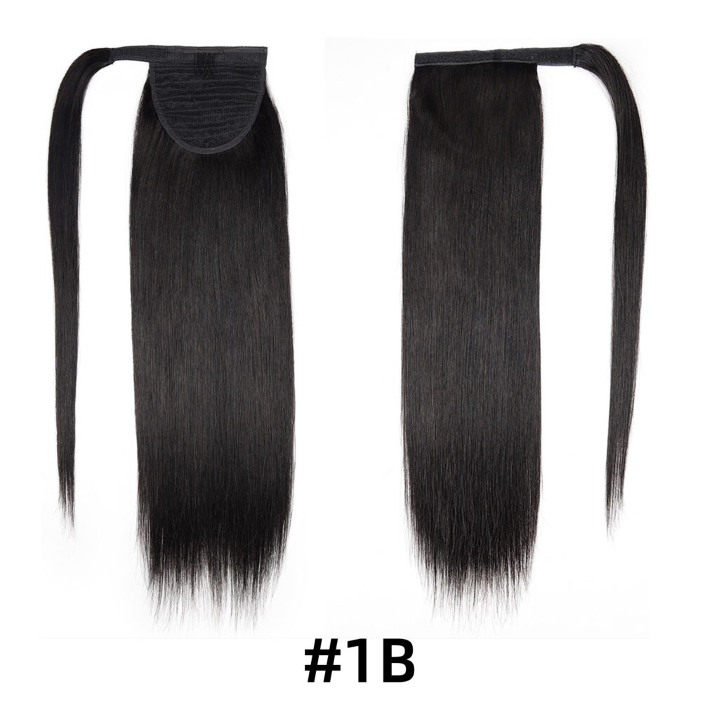 Extensiones de pelo tipo coleta 24 Extensiones de pelo en coleta, 100 % cabello humano - 09